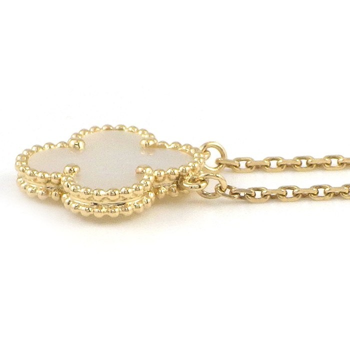 ヴァンクリーフ＆アーペル Van Cleef & Arpels ネックレス ヴィンテージアルハンブラ VCARA45900 ホワイト シェル K18YG 【中古】