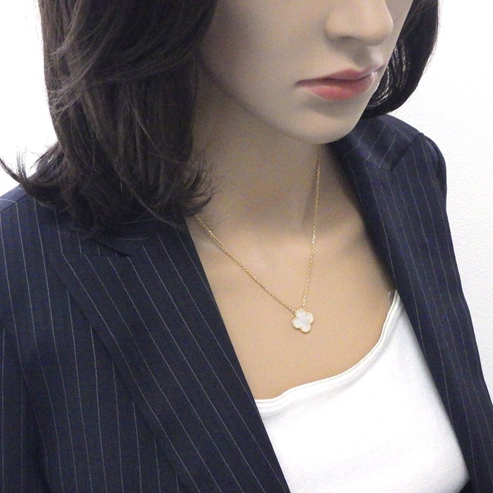 ヴァンクリーフ＆アーペル Van Cleef & Arpels ネックレス ヴィンテージアルハンブラ VCARA45900 ホワイト シェル K18YG 【中古】