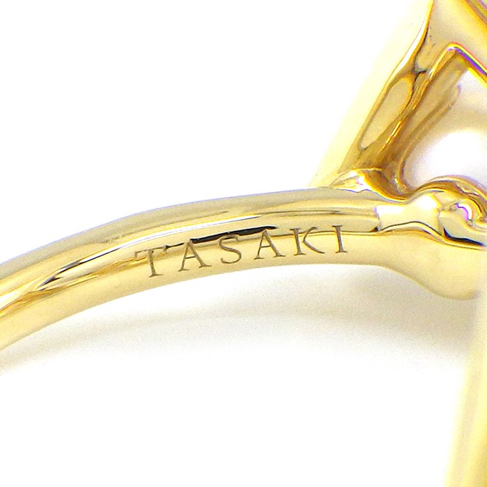 タサキ 田崎真珠 TASAKI リング デインジャー クロウ R-4849-18KYG パール K18YG 11.5号 【箱・保付き】 【中古】