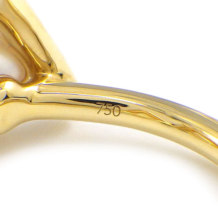 タサキ 田崎真珠 TASAKI リング デインジャー クロウ R-4849-18KYG パール K18YG 11.5号 【箱・保付き】 【中古】