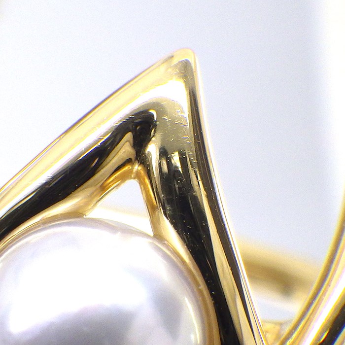 タサキ 田崎真珠 TASAKI リング デインジャー クロウ R-4849-18KYG パール K18YG 11.5号 【箱・保付き】 【中古】