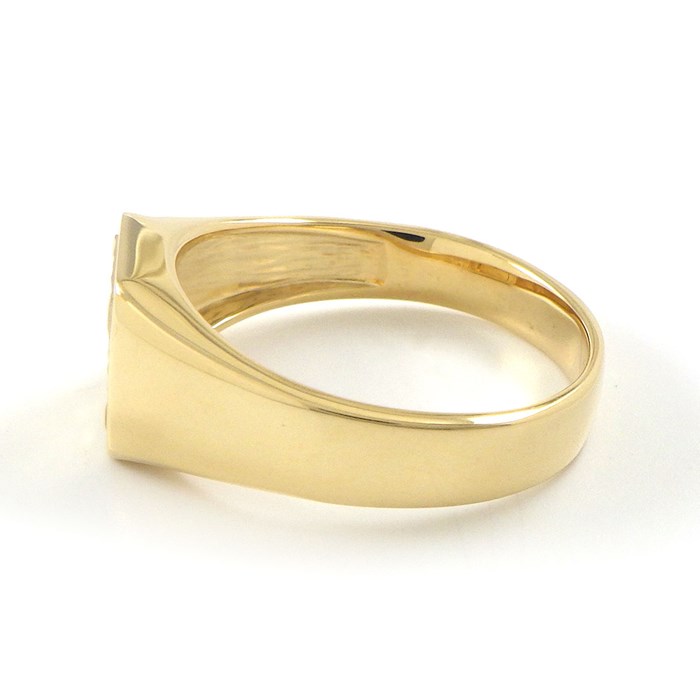 リング スクエア ファセット K18YG 20号