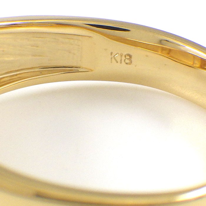 リング スクエア ファセット K18YG 20号