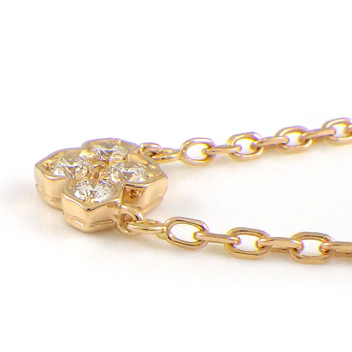 カルティエ Cartier ネックレス ヒンドゥ B3041700 ロータス スイレン 4ポイント ダイヤモンド K18PG 【中古】