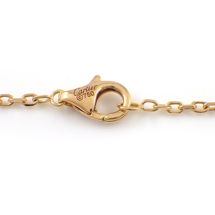 カルティエ Cartier ネックレス ヒンドゥ B3041700 ロータス スイレン 4ポイント ダイヤモンド K18PG 【中古】