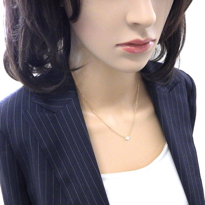 カルティエ Cartier ネックレス ヒンドゥ B3041700 ロータス スイレン 4ポイント ダイヤモンド K18PG 【中古】