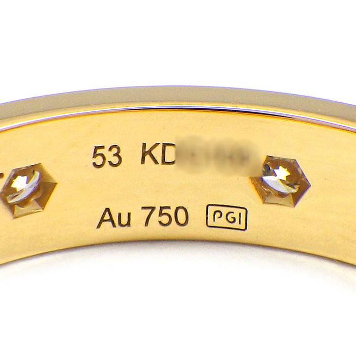 カルティエ Cartier リング ラブ スモールモデル SM B4056253 フル 8ポイント ダイヤモンド 計0.19ct K18YG 13号 / #53 【箱・保付き】 【中古】