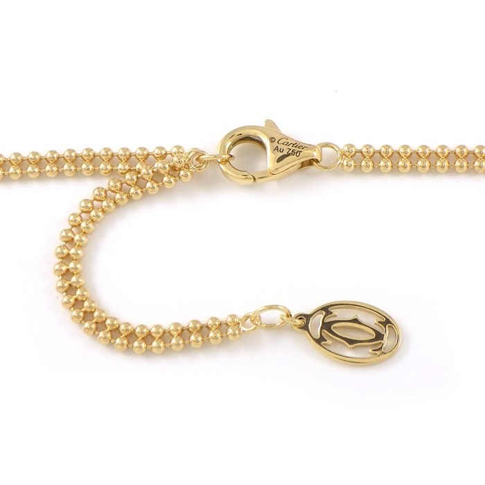 カルティエ Cartier ネックレス トリニティ 7連 B7224806 スリーカラー 11ポイント ダイヤモンド 計0.08ct K18PG K18WG K18YG 【中古】