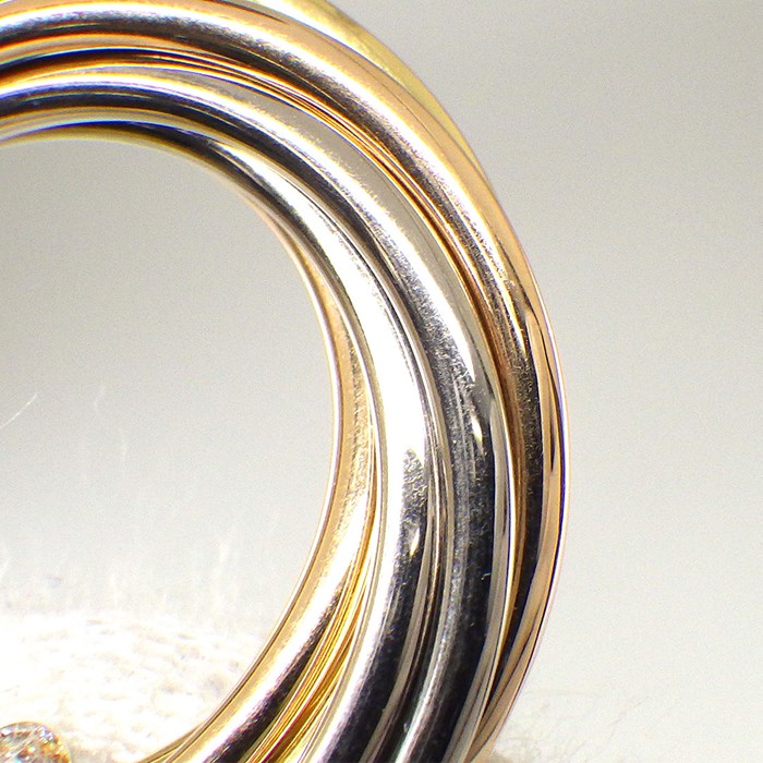 カルティエ Cartier ネックレス トリニティ 7連 B7224806 スリーカラー 11ポイント ダイヤモンド 計0.08ct K18PG K18WG K18YG 【中古】