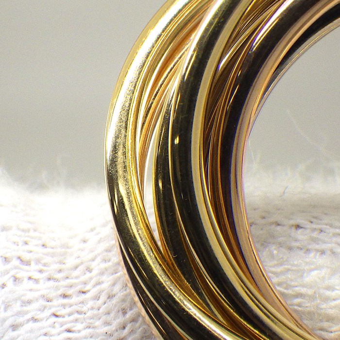 カルティエ Cartier ネックレス トリニティ 7連 B7224806 スリーカラー 11ポイント ダイヤモンド 計0.08ct K18PG K18WG K18YG 【中古】