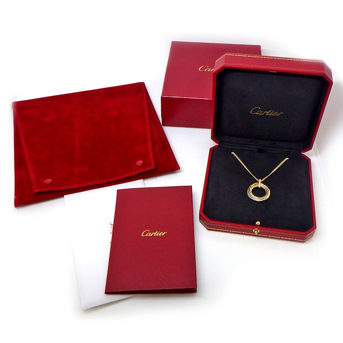 カルティエ Cartier ネックレス トリニティ 7連 B7224806 スリーカラー 11ポイント ダイヤモンド 計0.08ct K18PG K18WG K18YG 【中古】
