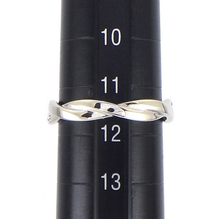 ピアジェ PIAGET リング ピアジェ ローズ G34UR852 フラワー パヴェ ハーフサークル ダイヤモンド K18WG 11.5号 / #52 【箱・保付き】 【中古】