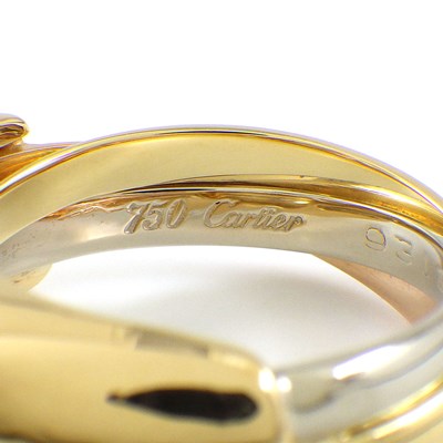カルティエ Cartier リング パンテール パンサーモチーフ スリーカラー エメラルド オニキス K18PG K18WG K18YG 12.5号 / #53 【中古】
