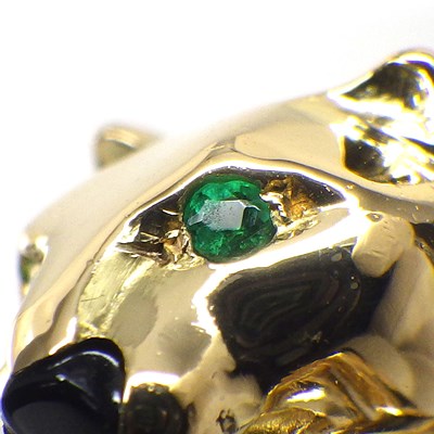 カルティエ Cartier リング パンテール パンサーモチーフ スリーカラー エメラルド オニキス K18PG K18WG K18YG 12.5号 / #53 【中古】