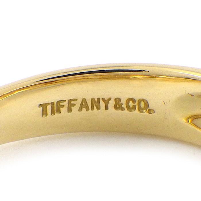 ティファニー Tiffany & Co. リング フレンドシップ ハートモチーフ 6ポイント ダイヤモンド K18YG 9号 【中古】