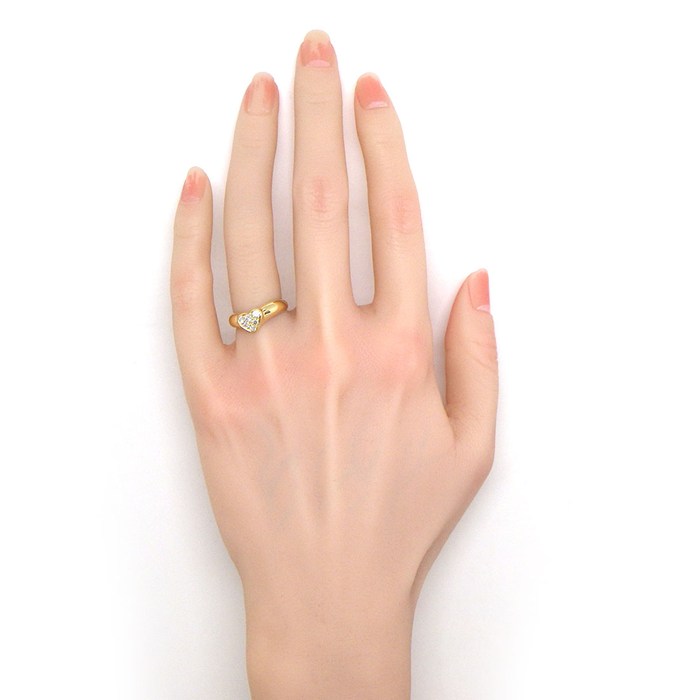 ティファニー Tiffany & Co. リング フレンドシップ ハートモチーフ 6ポイント ダイヤモンド K18YG 9号 【中古】