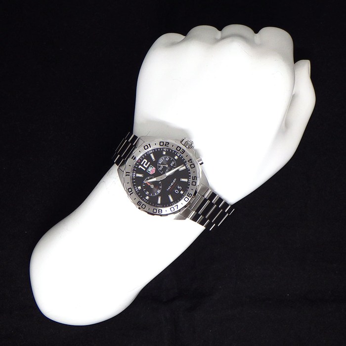 タグ・ホイヤー TAG Heuer 腕時計 フォーミュラ1 WAZ111A.BA0875 ブラック文字盤 デイト 夜光針/インデックス スモールセコンド アラーム SS クオーツアナログ 【箱・保付き】 【中古】