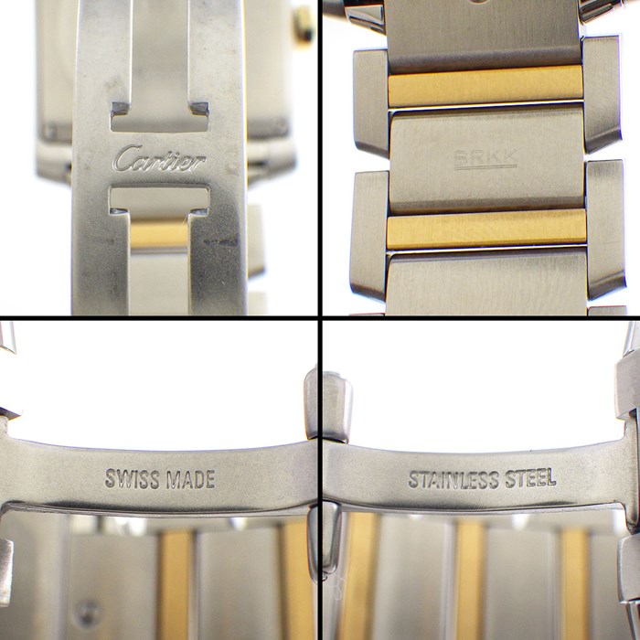 カルティエ Cartier 腕時計 タンクフランセーズ MM W51012Q4 ローマ数字インデックス スクエア ホワイト文字盤 白 デイト K18YG SS クオーツアナログ 【中古】 Cartier - カルティエ Cartier 腕時計 タンク フランセーズ MM