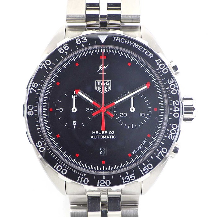 ★最終お値引き品★ 【タグ・ホイヤー TAG Heuer】腕時計 フラグメントデザイン フォーミュラ1 CAZ201A.BA0641 限定 カレンダー クロノグラフ 裏スケ ブラック 黒 文字盤 SS 自動巻き 【箱・保付き】 