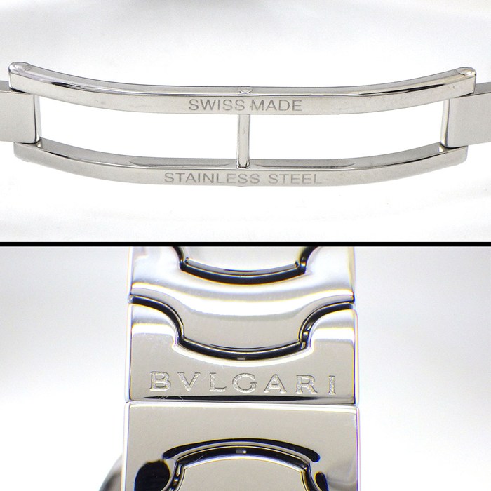 ブルガリ BVLGARI 腕時計 ソロテンポ ST35S デイト サンレイ ブルー文字盤 SS クオーツアナログ 【箱・保付き】 【中古】