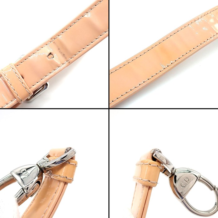 ディオール Dior ハンドバッグ/ショルダーバッグ レディディオール ミディアム ピンクベージュ パテントカーフスキン 【中古】