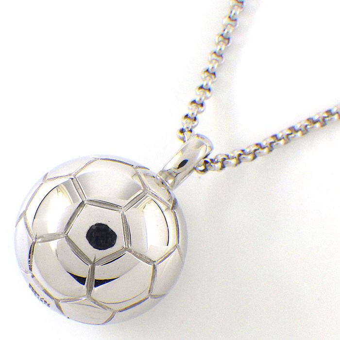 ショパール Chopard ネックレス ハッピーダイヤモンド サッカーボール 79/4656 2002年 ワールドカップ 記念 限定モデル ムービング 1ポイント ダイヤモンド K18WG 【中古】