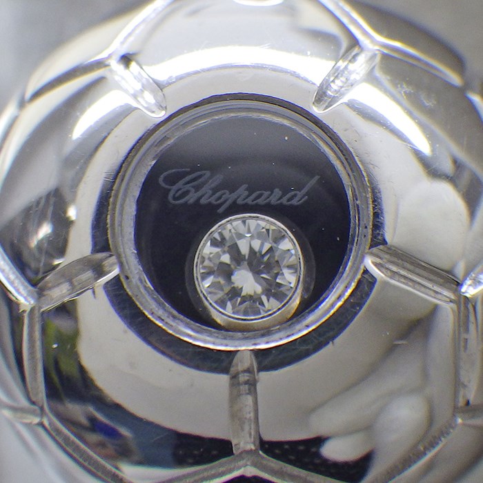 ショパール Chopard ネックレス ハッピーダイヤモンド サッカーボール 79/4656 2002年 ワールドカップ 記念 限定モデル ムービング 1ポイント ダイヤモンド K18WG 【中古】