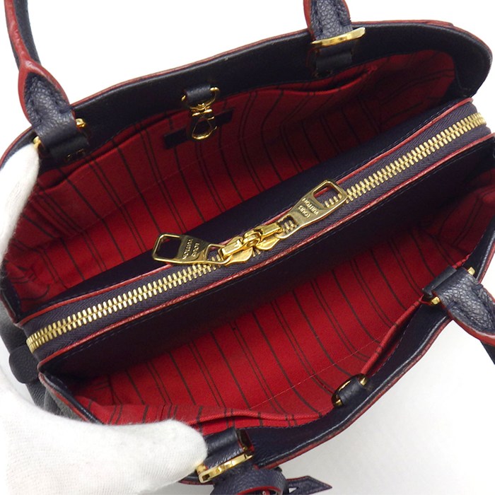 ルイ・ヴィトン LOUIS VUITTON ハンドバッグ モンテーニュ BB M42747 2017年 マリーヌルージュ モノグラムアンプラントレザー 【中古】