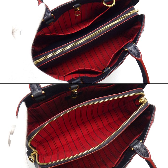 ルイ・ヴィトン LOUIS VUITTON ハンドバッグ モンテーニュ BB M42747 2017年 マリーヌルージュ モノグラムアンプラントレザー 【中古】