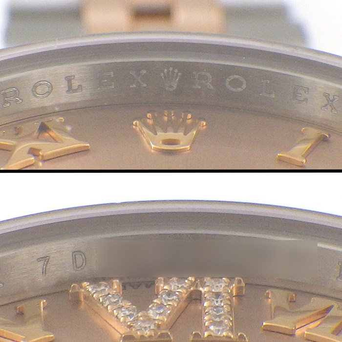 ロレックス Rolex 腕時計 デイトジャスト 26 179171 ルーレット刻印 ランダムシリアル ダイヤインデックス サンレイ ピンクゴールド文字盤 フルーテッドベゼル ジュビリーブレス K18PG SS 自動巻き 【中古】 ロレックス Rolex 腕時計 デイトジャスト 26 179171 ルーレット刻印