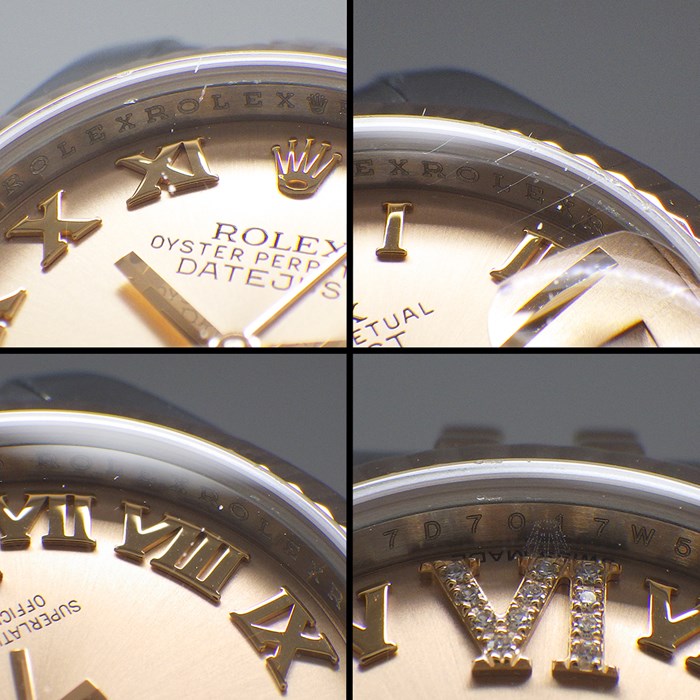 ロレックス Rolex 腕時計 デイトジャスト 26 179171 ルーレット刻印 ランダムシリアル ダイヤインデックス サンレイ ピンクゴールド文字盤 フルーテッドベゼル ジュビリーブレス K18PG SS 自動巻き 【中古】 ロレックス Rolex 腕時計 デイトジャスト 26 179171 ルーレット刻印