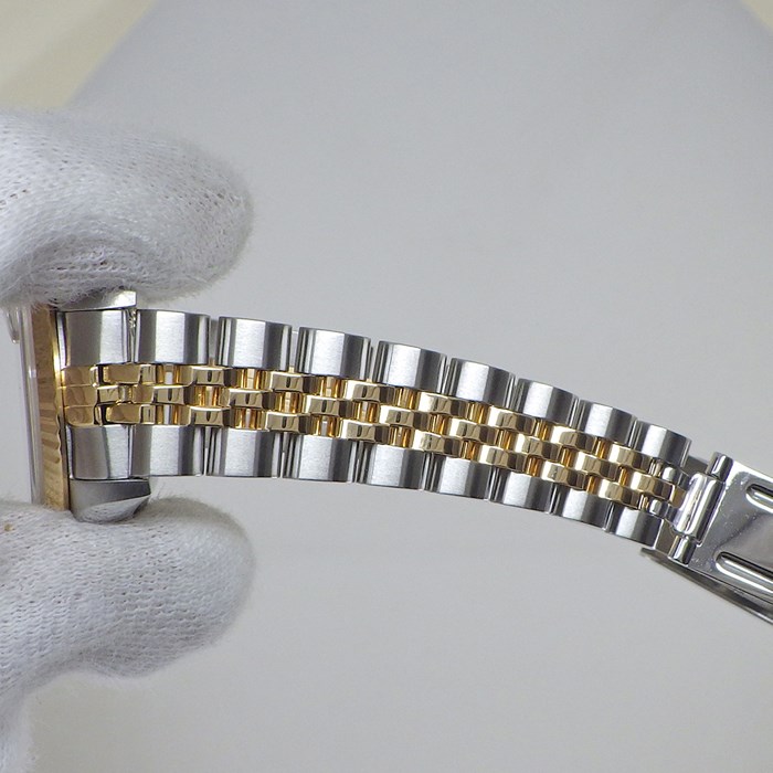 ロレックス Rolex 腕時計 デイトジャスト 79173NG K番 2001年 10ポイント ダイヤインデックス ホワイトシェル文字盤 デイト K18YG SS 自動巻き 【箱・保付き】 【中古】