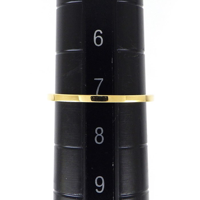 アーカー AHKAH リング ウィング エンジェル バー 9ポイント ダイヤモンド 0.03ct K18YG 7号 【中古】