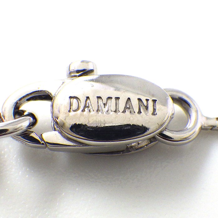 ダミアーニ DAMIANI ネックレス ベルエポック スクエア ベネチアンチェーン パヴェ ダイヤモンド K18WG 【中古】