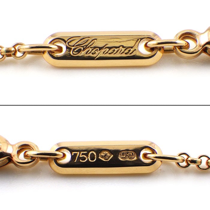 ショパール Chopard ネックレス ハッピーダイヤモンド 799008-5001 ハート モチーフ ムービング ダイヤモンド K18PG 【中古】