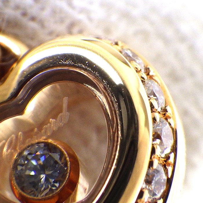 ショパール Chopard ネックレス ハッピーダイヤモンド 799008-5001 ハート モチーフ ムービング ダイヤモンド K18PG 【中古】
