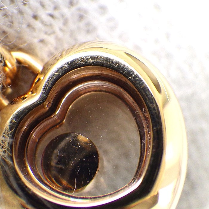 ショパール Chopard ネックレス ハッピーダイヤモンド 799008-5001 ハート モチーフ ムービング ダイヤモンド K18PG 【中古】