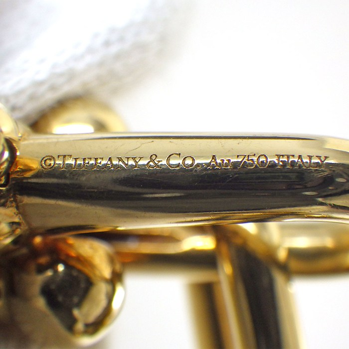 ティファニー Tiffany & Co. ブレスレット ハードウェア ラージ リンク 60153072 K18YG / #M 【中古】