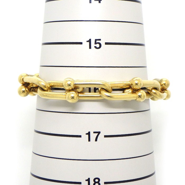 ティファニー Tiffany & Co. ブレスレット ハードウェア ラージ リンク 60153072 K18YG / #M 【中古】