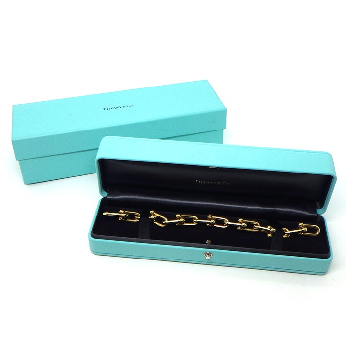 ティファニー Tiffany & Co. ブレスレット ハードウェア ラージ リンク 60153072 K18YG / #M 【中古】