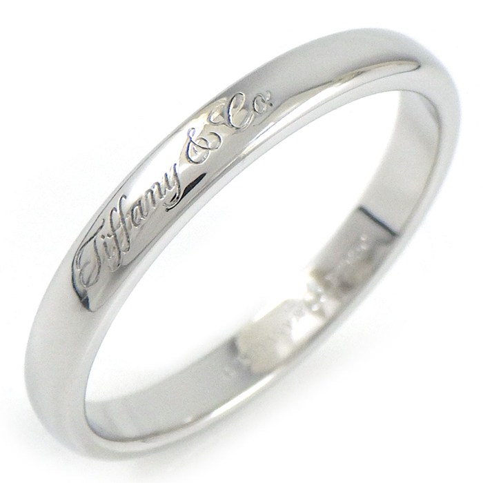 ティファニー Tiffany & Co. リング ノーツ ルシダ ロゴ PT950 19号 【中古】