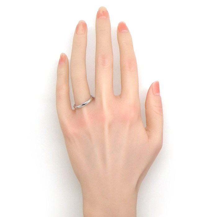 ティファニー Tiffany & Co. リング ノーツ ルシダ ロゴ PT950 19号 【中古】