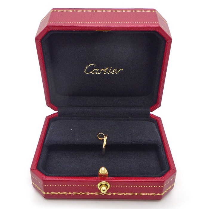 カルティエ Cartier シングルピアス ジュストアンクル ミニモデル B8301446 フープ 釘モチーフ K18YG ※片方のみ 【中古】