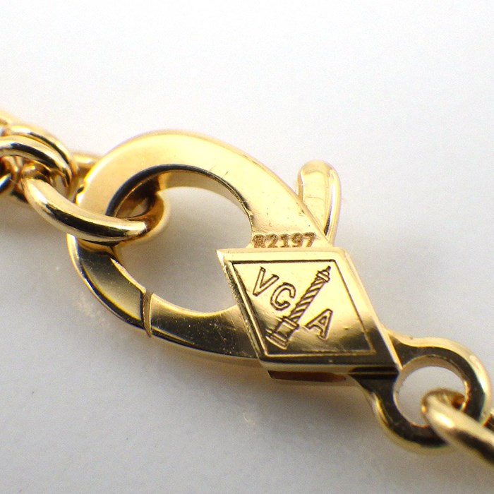 ヴァンクリーフ＆アーペル Van Cleef & Arpels ネックレス ドゥ パピヨン VCARP7UP00 蝶モチーフ 4ポイント ターコイズ トルコ石 2ポイント ダイヤモンド 計0.20ct K18YG K18WG 【箱・保付き】 【中古】
