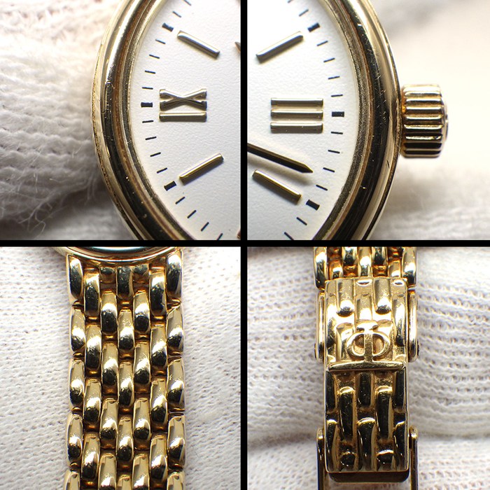 ボーム&メルシエ Baume&Mercier 腕時計 60366 ティファニー Wネーム ホワイト文字盤 ローマンインデックス K14YG クオーツアナログ 【中古】