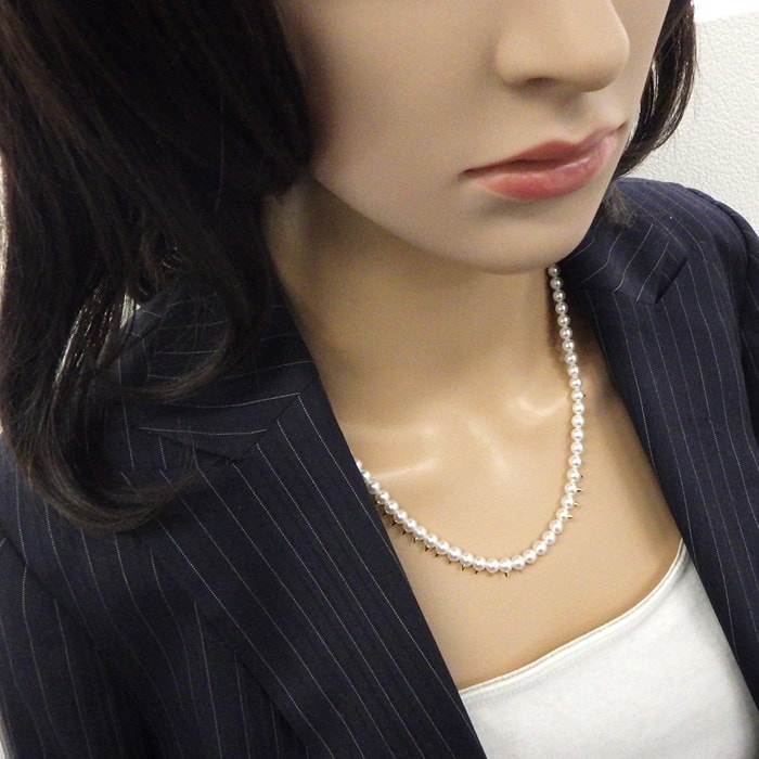 タサキ 田崎真珠 TASAKI ネックレス デインジャー UFN-N1323-18KYG あこや真珠 5.0mm珠 K18YG 【中古】