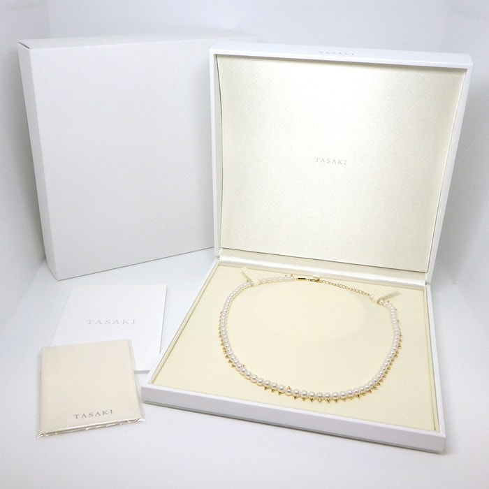 タサキ 田崎真珠 TASAKI ネックレス デインジャー UFN-N1323-18KYG あこや真珠 5.0mm珠 K18YG 【中古】