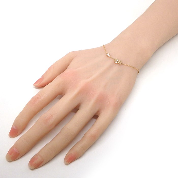 シャネル CHANEL ブレスレット エクストレ ドゥ シャネル No.5 J12428 ドロップモチーフ 5ポイント ダイヤモンド 計0.16ct K18BG 【箱・保付き】 【中古】