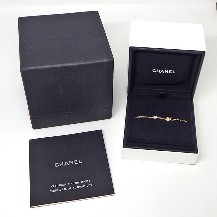 シャネル CHANEL ブレスレット エクストレ ドゥ シャネル No.5 J12428 ドロップモチーフ 5ポイント ダイヤモンド 計0.16ct K18BG 【箱・保付き】 【中古】