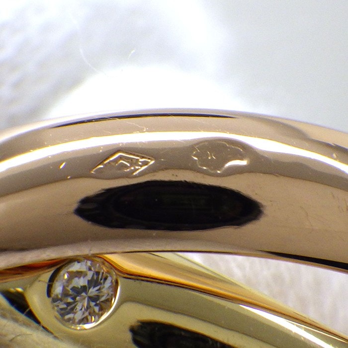 カルティエ Cartier リング トリニティ スリーカラー 15ポイント ダイヤモンド K18PG K18WG K18YG 7.5号 / #47 【中古】